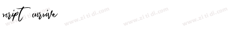 Script Cursive字体转换 Script Cursive字体转换